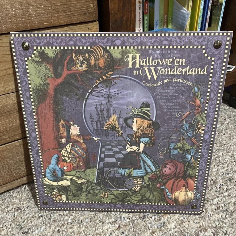 Graphic 45 Hallowe'en in Wonderland 12 x 12 Paper Mounted On Wood - UNIQUE FIND